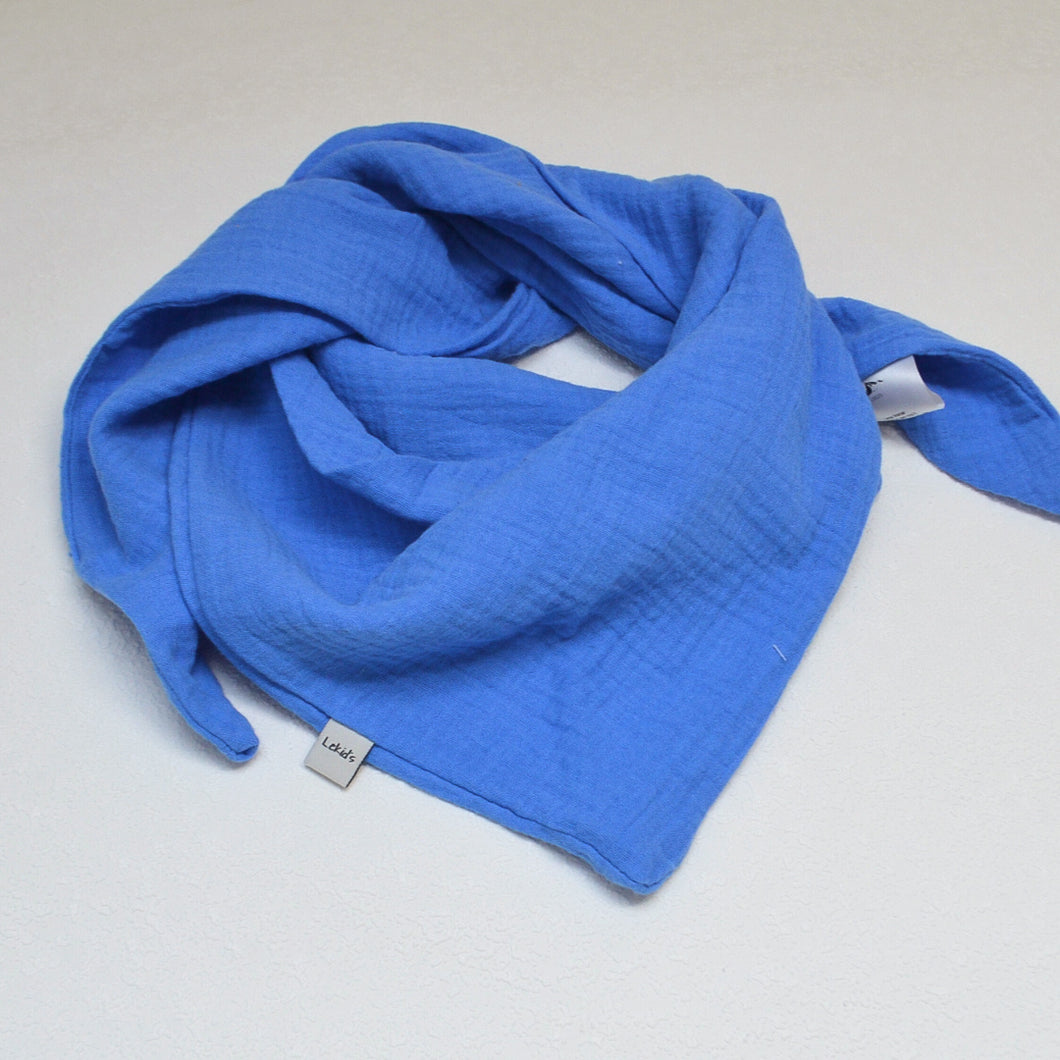 Musselintuch Blau